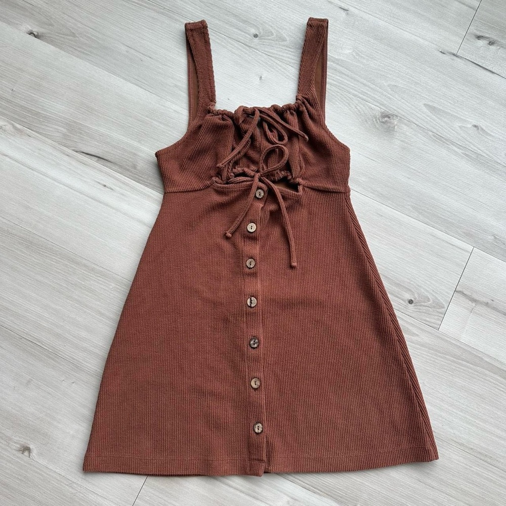 free people beach tie front mini dress